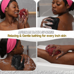 La esponja exfoliante crea abundante espuma al usarla con gel.