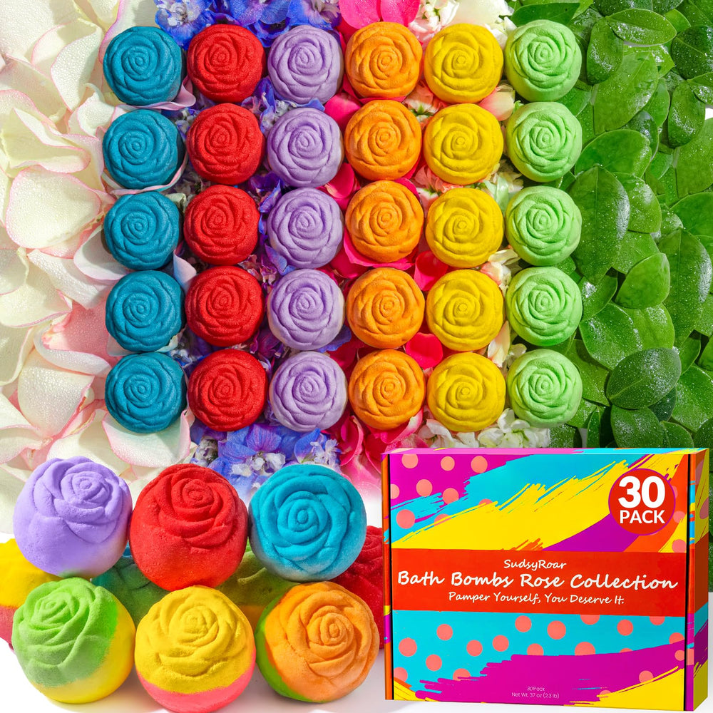 SudsyRoar bomba de baño rosa con jazmín para despertar los sentidos
