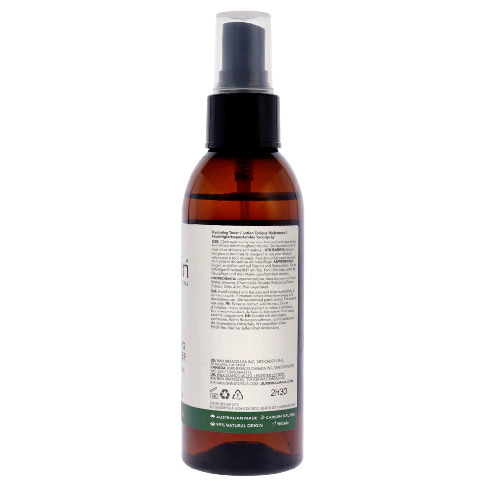 Sukin Organics Tónico en spray después del maquillaje para un acabado fresco