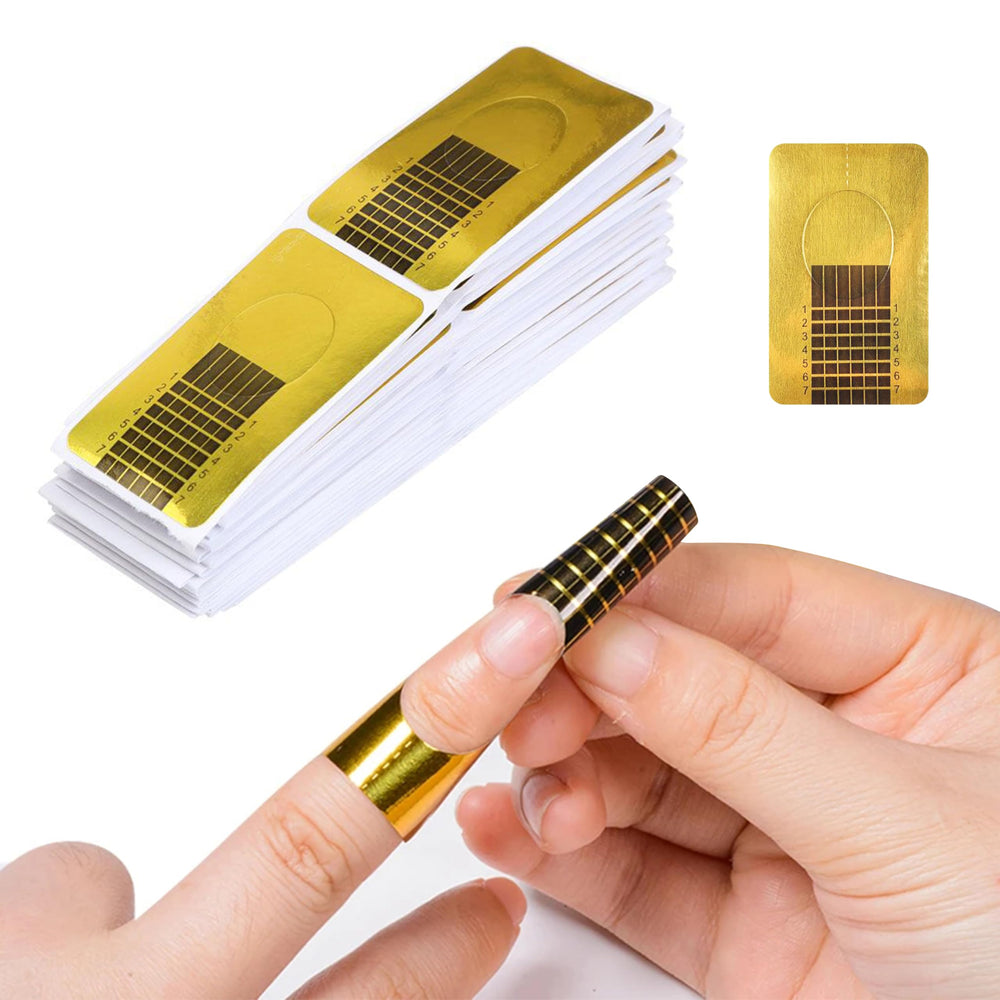 SULLMAR NailForms 100 piezas adherentes aseguran una fijación segura para uñas extendidas.