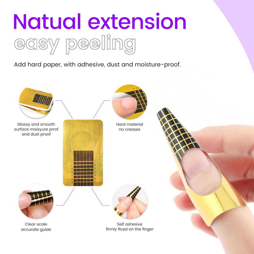 SULLMAR NailForms extensiones de uñas con gel para uso doméstico y profesional.