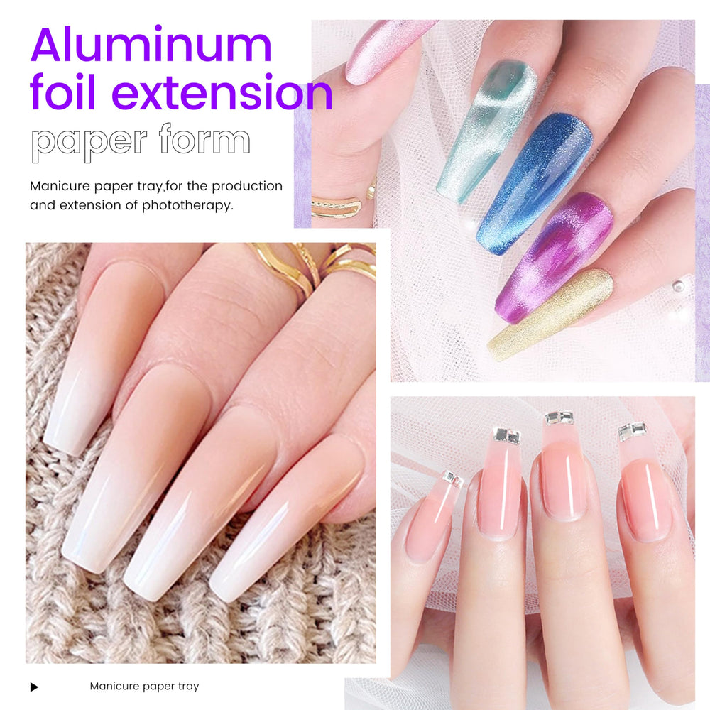 SULLMAR NailForms tamaño ajustable para dedos y formas personalizadas.
