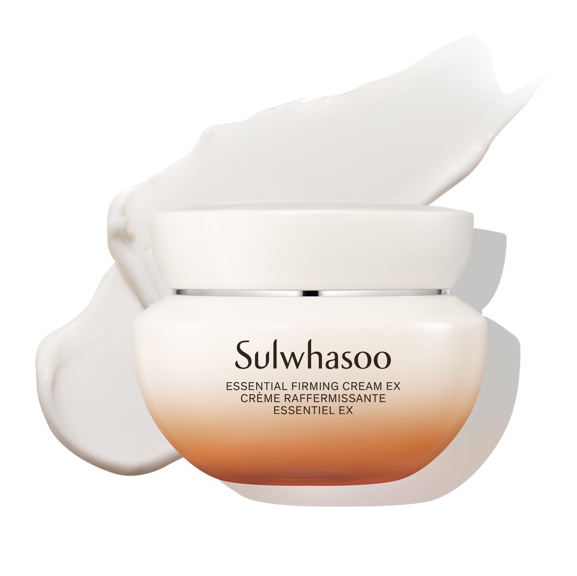 Sulwhasoo Essential Firming Cream en envase elegante para cuidado diario.
