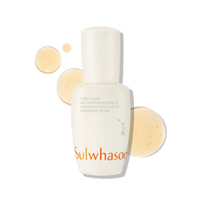 Sulwhasoo First Care Serum Mini, textura ligera para hidratación rápida.