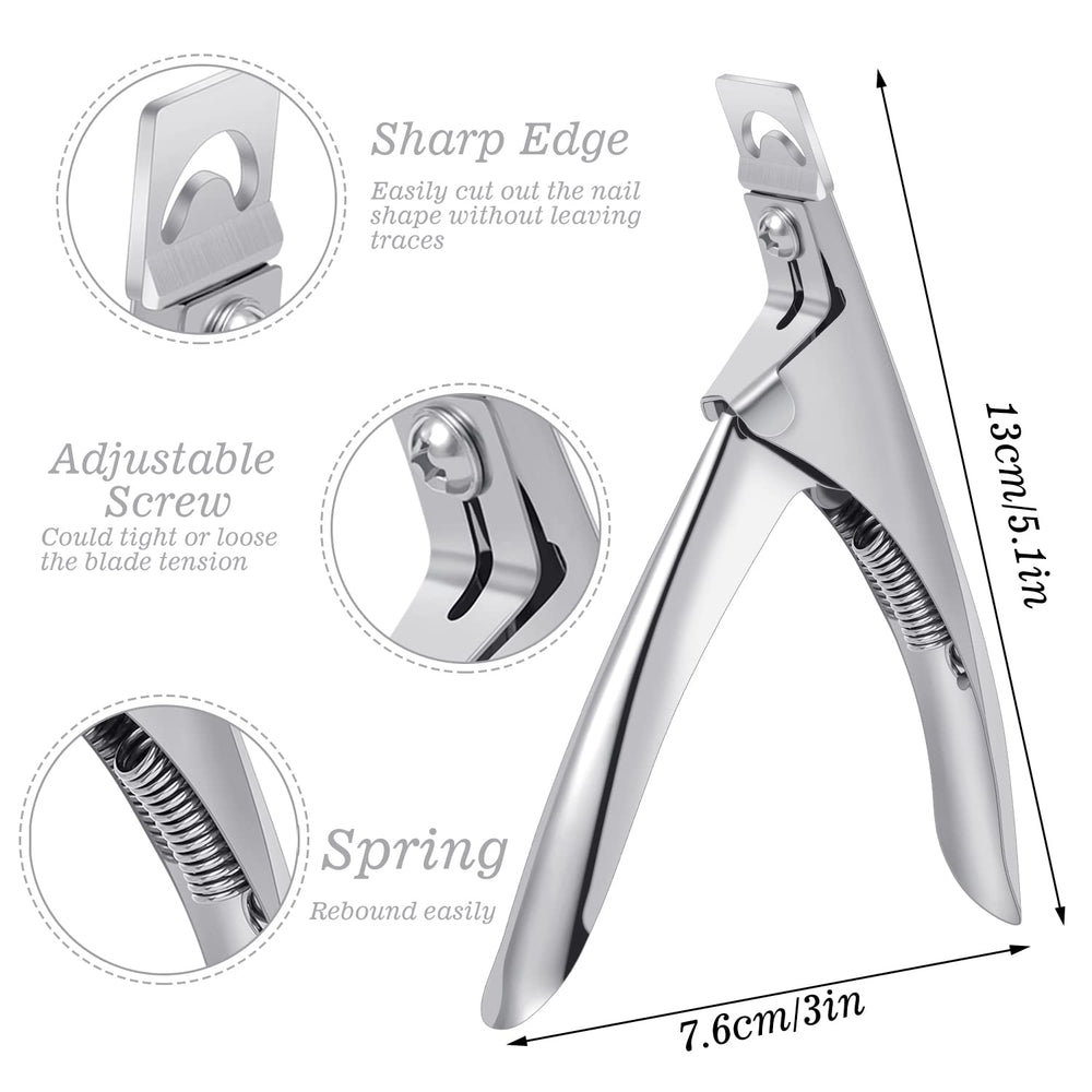 SUMAJU alicate uñas acrílicas con mango curvo ergonómico para mayor comodidad