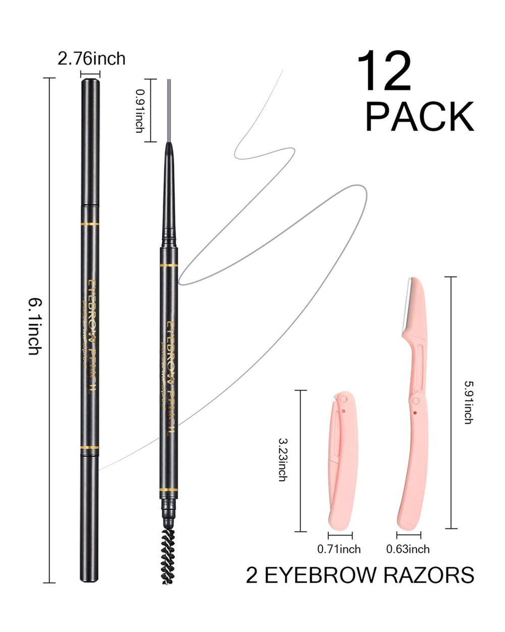Aspecto natural de cejas SUMEITANG para un acabado suave.