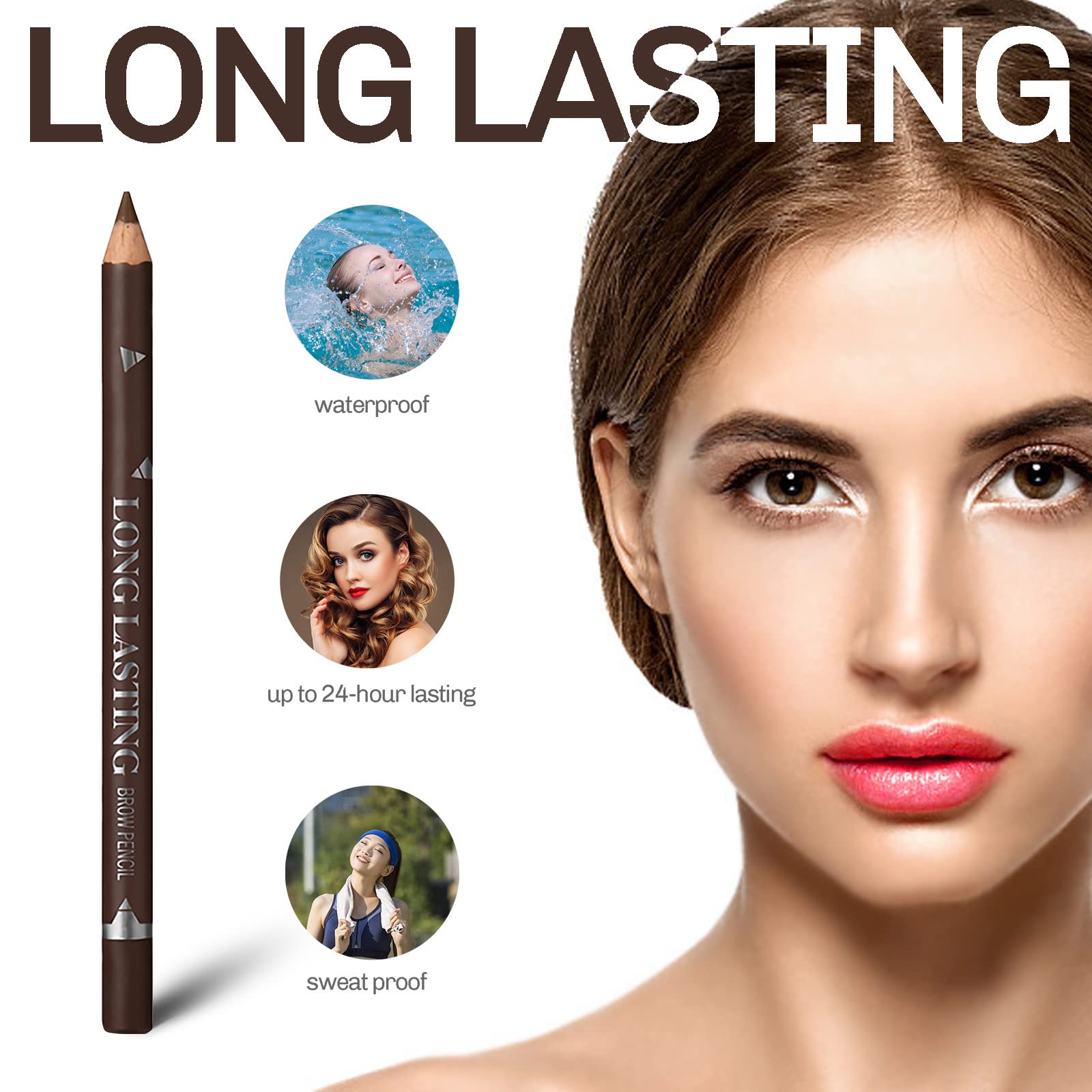 SUMEITANG delineador cejas uso múltiple para cejas y líneas del cabello.