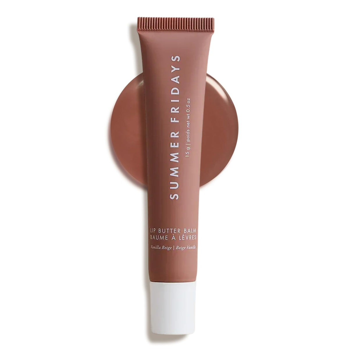 Summer Fridays Balsamo Labios Tintado vainilla beige, hidratación instantánea y color natural.