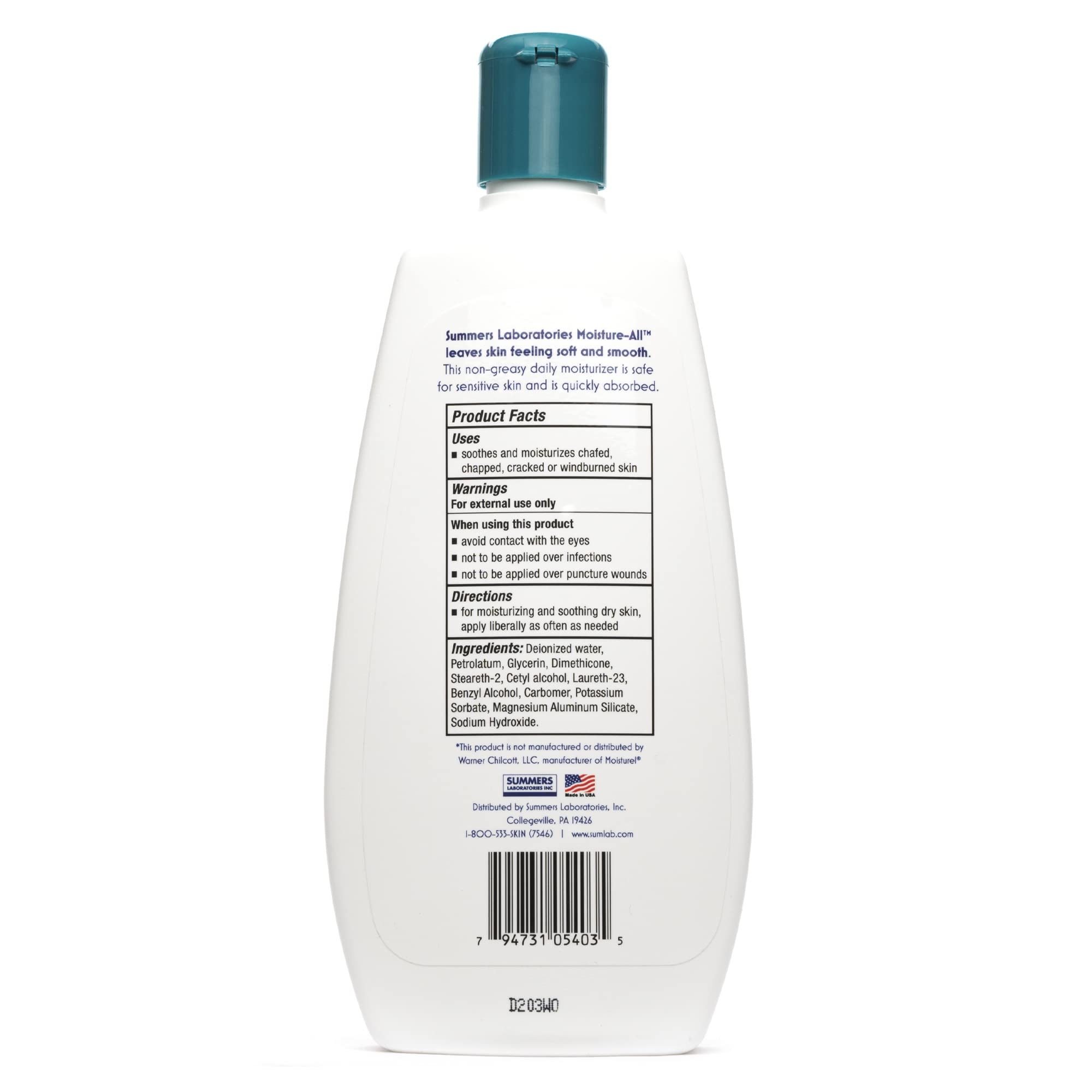 Moisture-All de Summers Laboratories, ritual diario de cuidado corporal.
