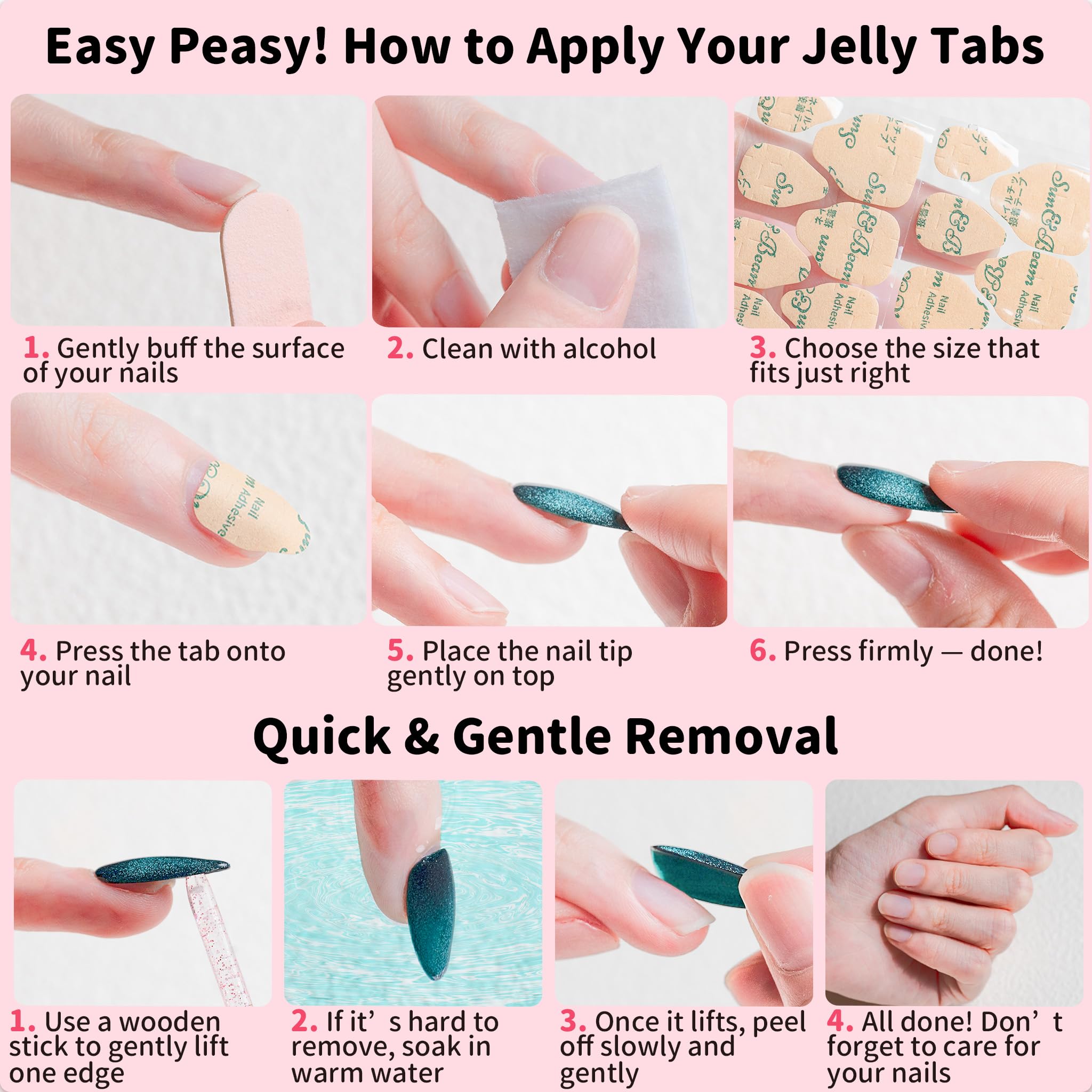 Sun&Beam Nails: adhesivo resistente e impermeable para uso diario.