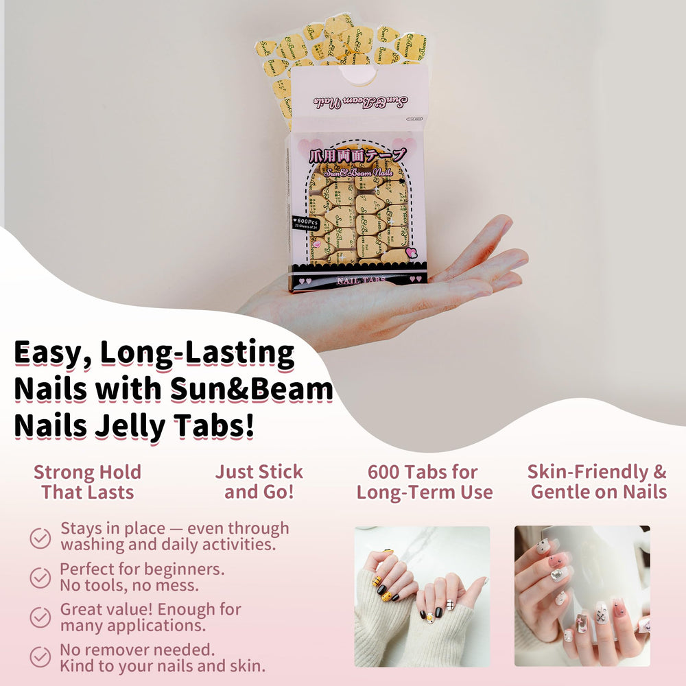 Sun&Beam Nails: 12 tallas en cada hoja para ajuste perfecto.