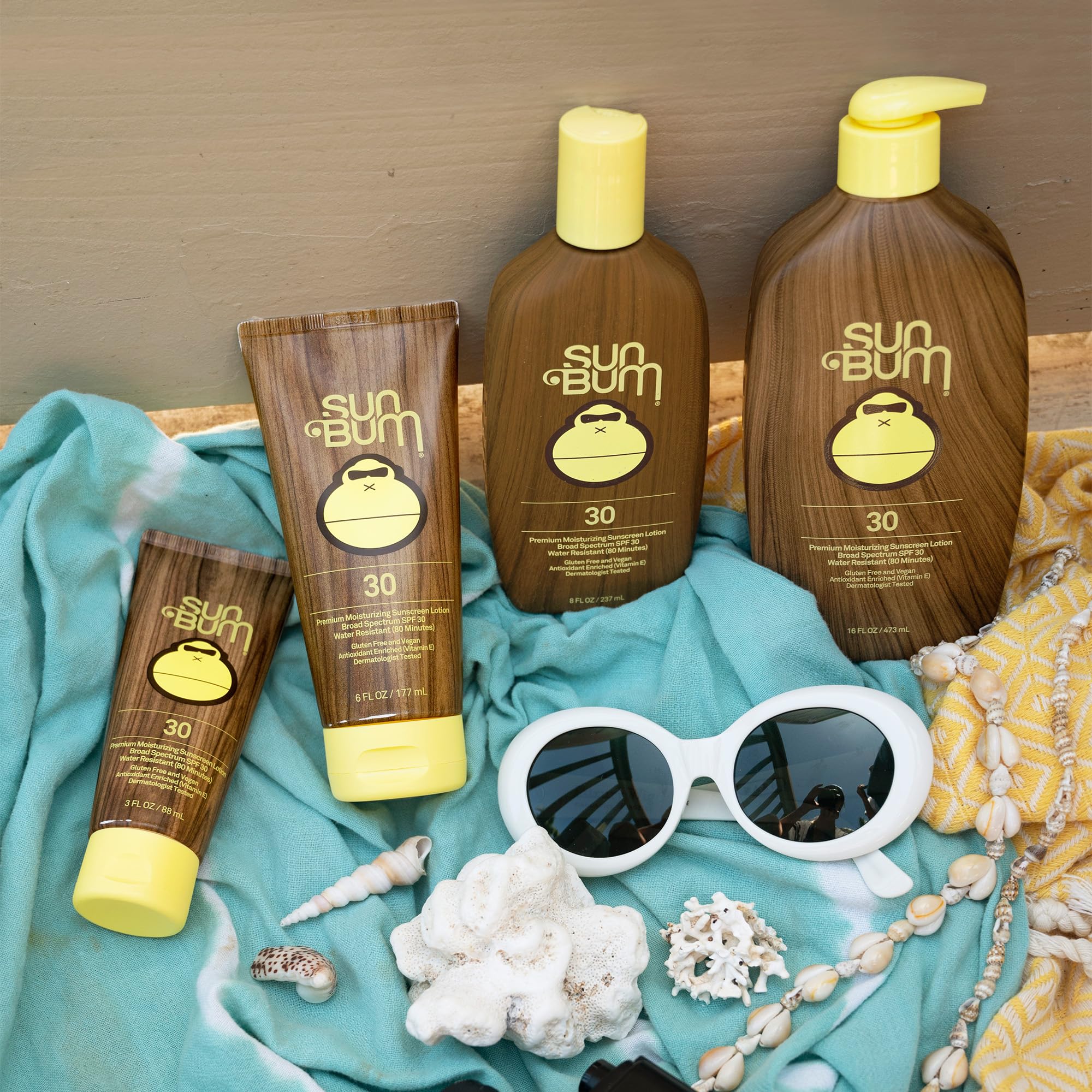 Sun Bum Original SPF30 enriquecido con vitamina E para la piel.
