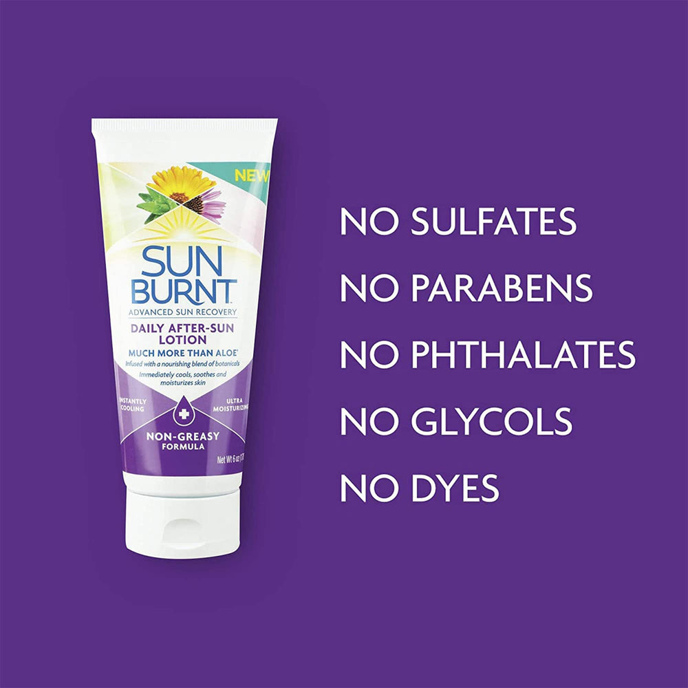 Sunburnt loción antioxidante para recuperación suave de la piel