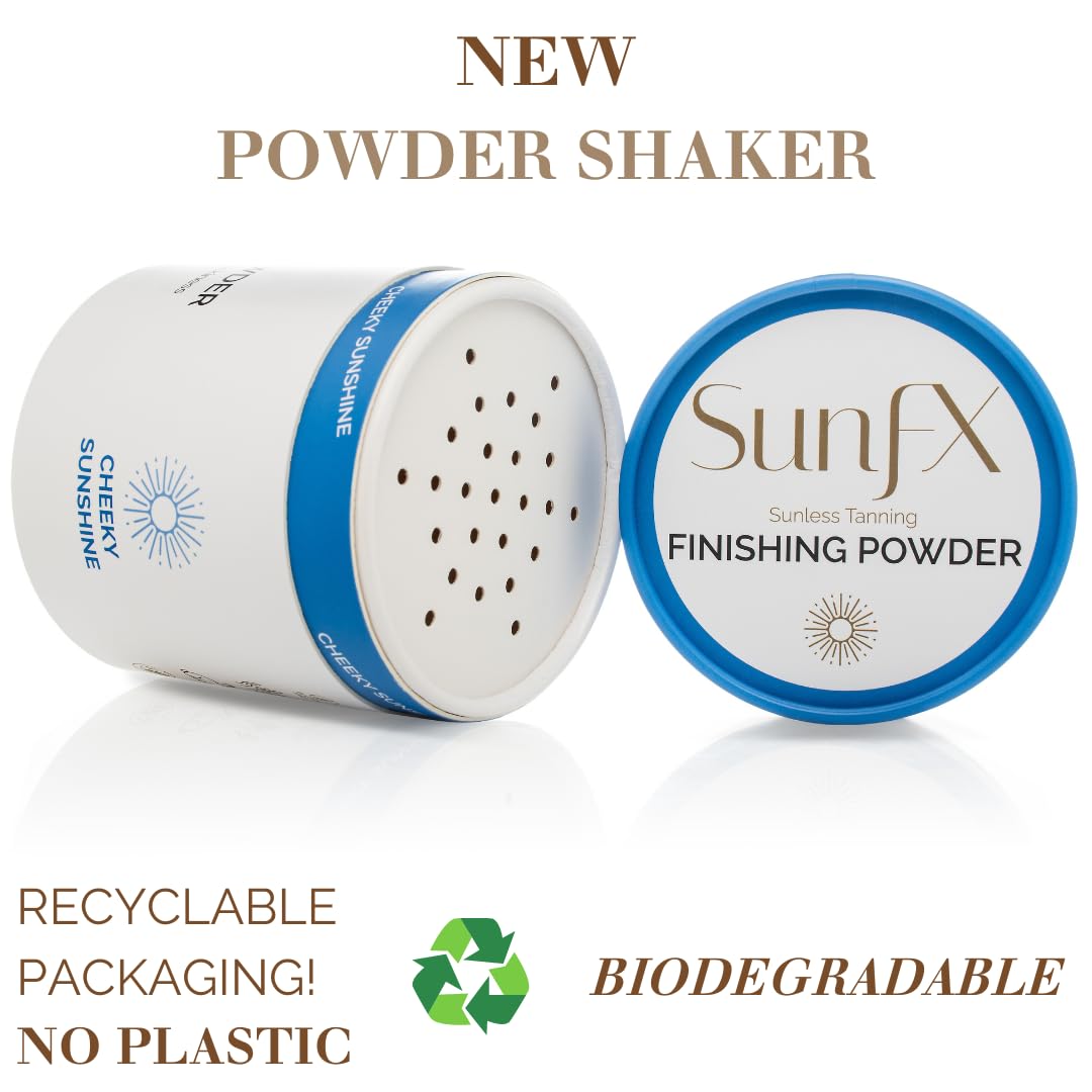 SunFX Envase práctico con polvo translúcido sin talco.