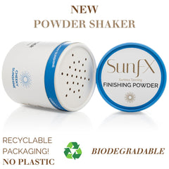 SunFX Envase práctico con polvo translúcido sin talco.
