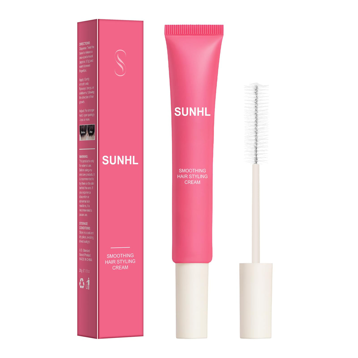 Sunnyholiday crema peinado con aplicador integrado para peinado rápido y preciso.