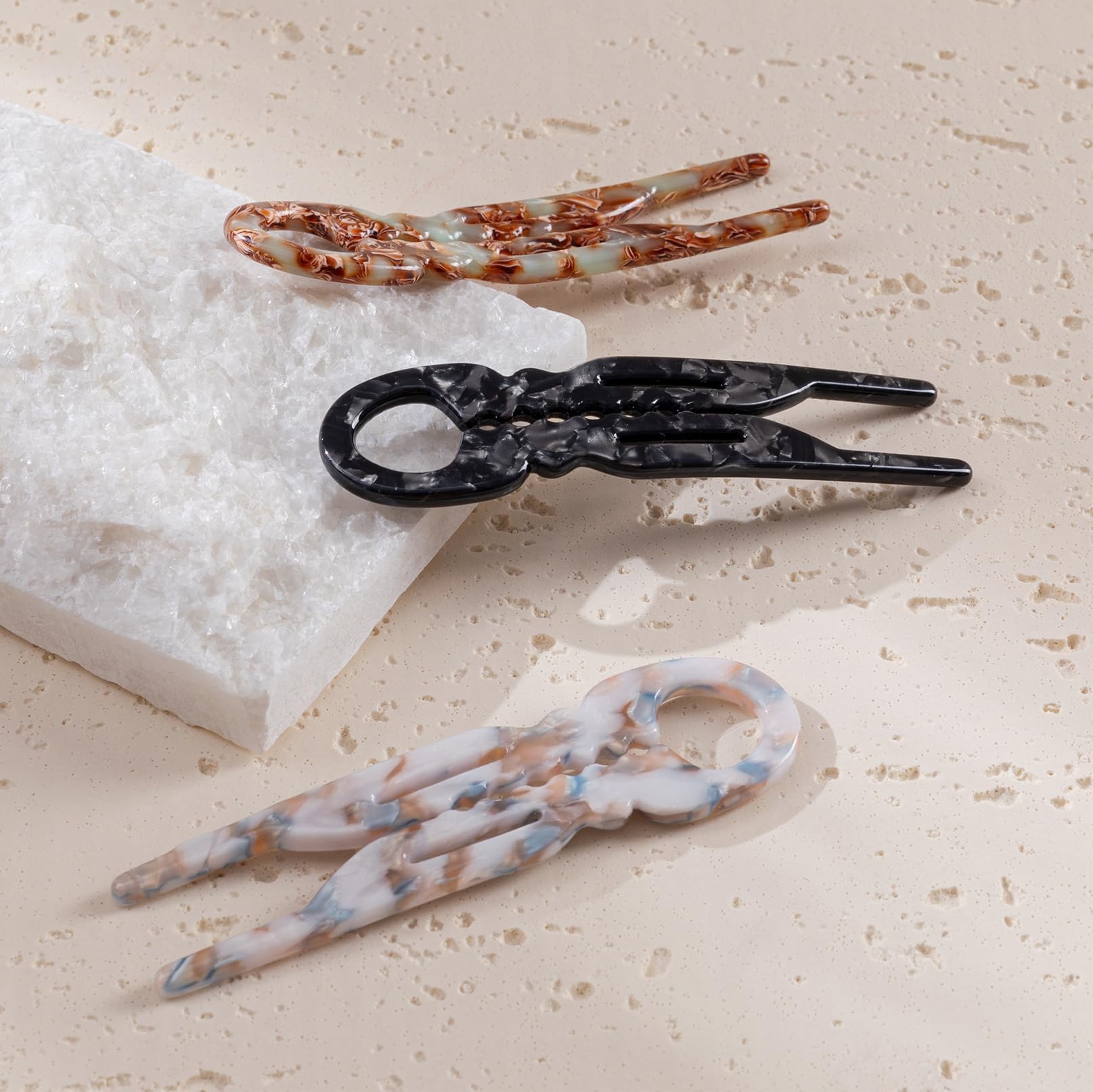 Sunolga horquillas compactas, fáciles de llevar en bolso para retoques