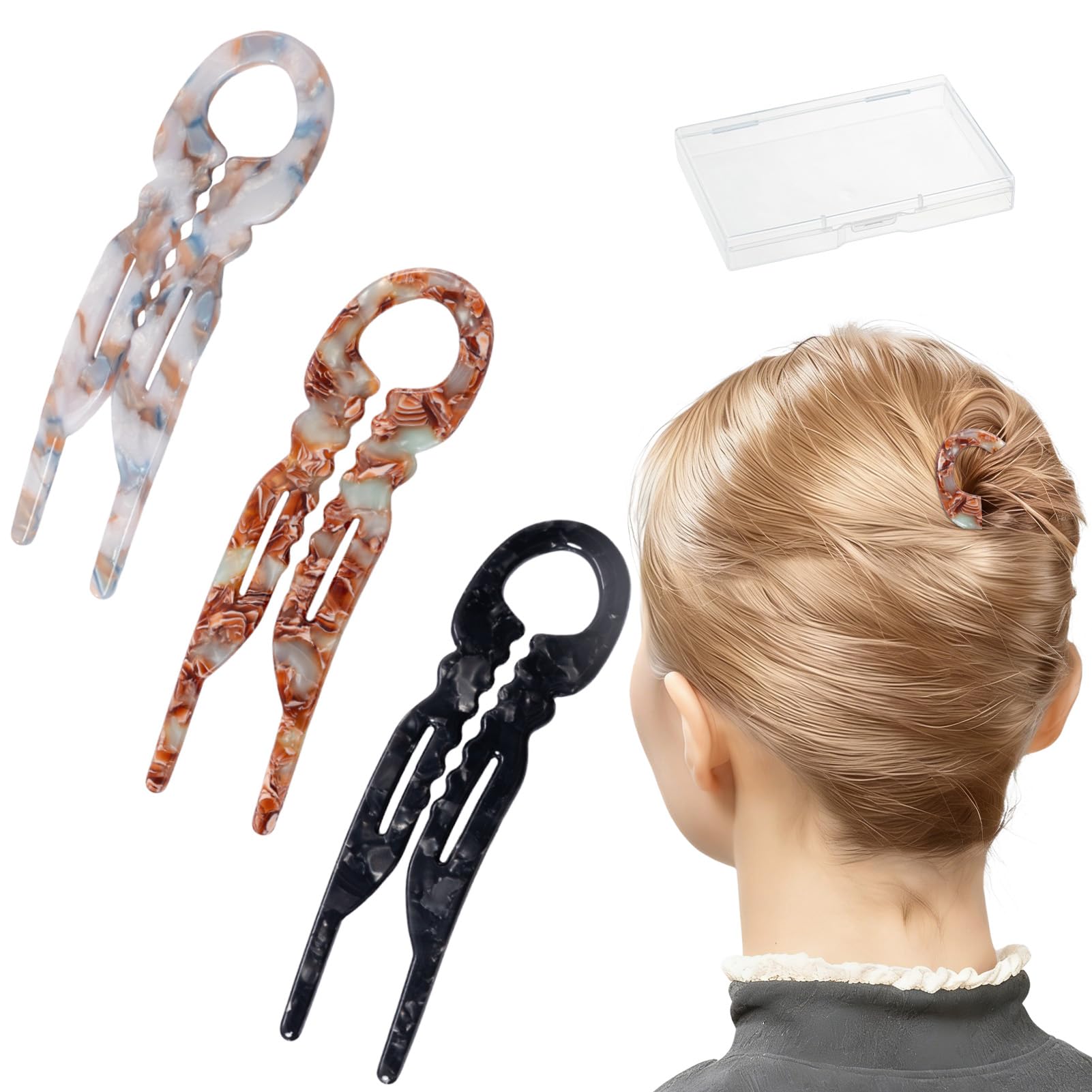 Sunolga horquillas para cabello, diseño serrado antideslizante para fijar peinados