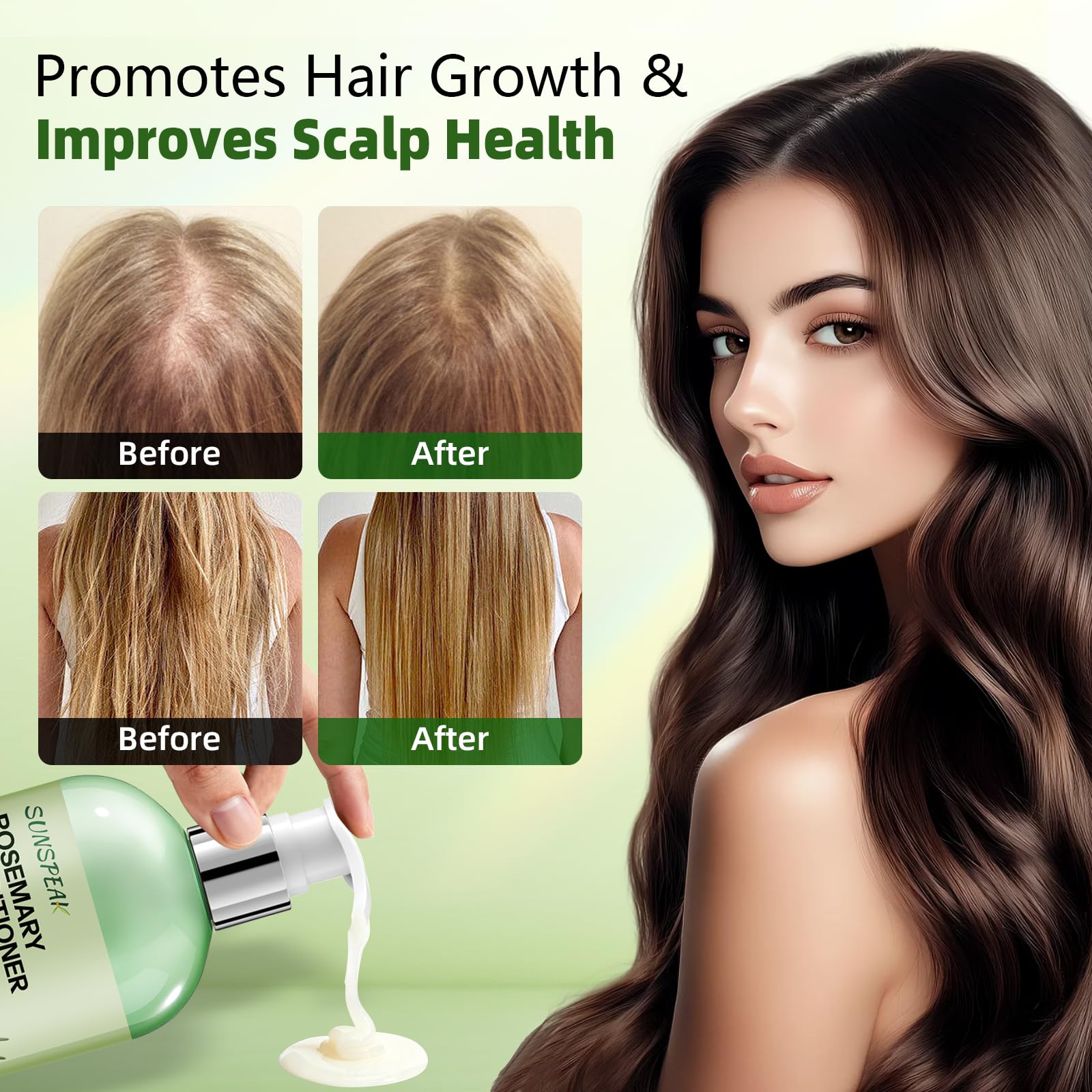 Sunspeak Rosemary Conditioner mezcla menta y árbol de té ofrece sensación refrescante