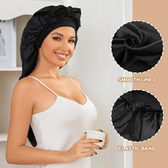 Bonnet Supaze con forro satinado para cabello más suave y protegido