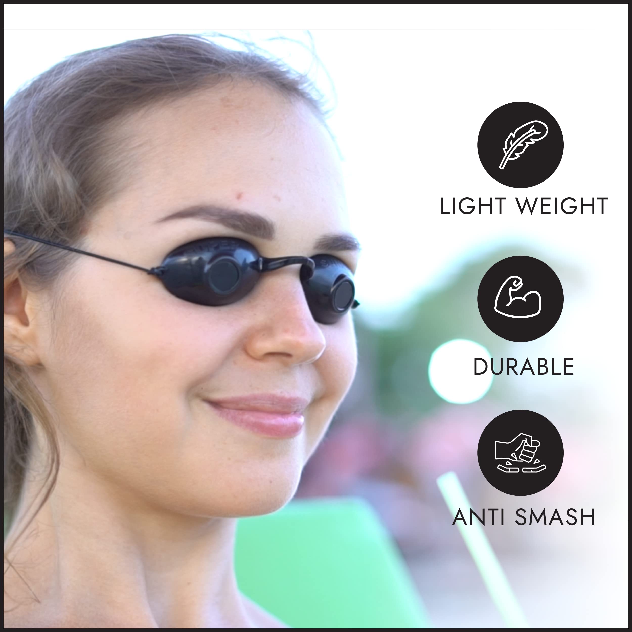 Super Sunnies estuche transparente para almacenamiento seguro