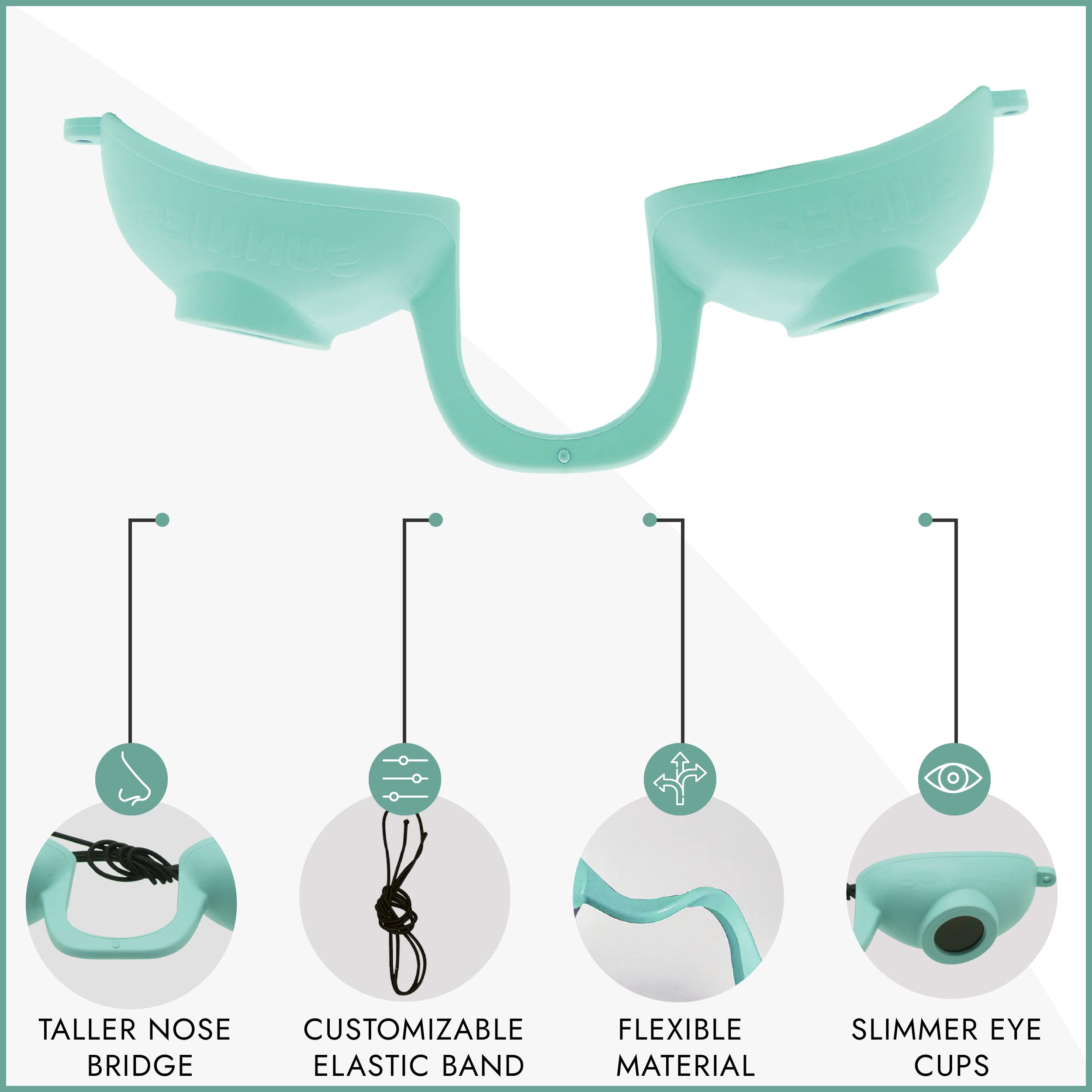 Copas para ojos delgadas mejoran comodidad y estética durante uso prolongado.