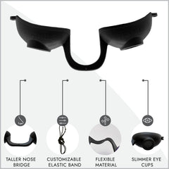 Puente nasal alto de EVO Flex para mayor comodidad en la cara.