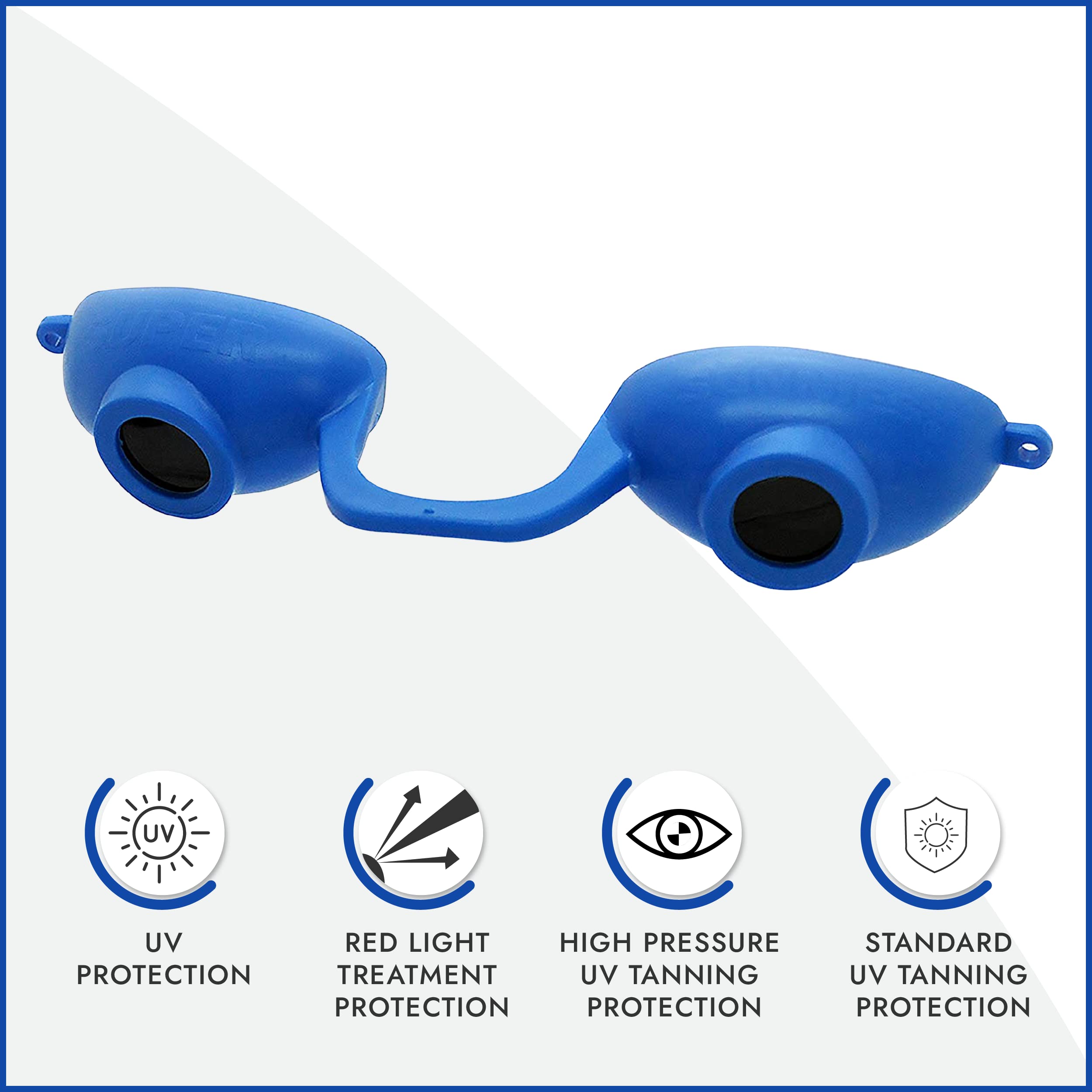 Super Sunnies Evo gafas para bronceado interior con seguridad visual.