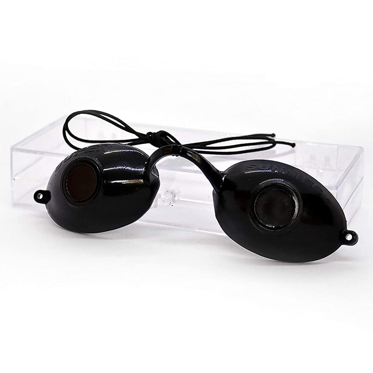 Gafas Super Sunnies protegen ojos con protección UV para bronceado seguro en cabinas