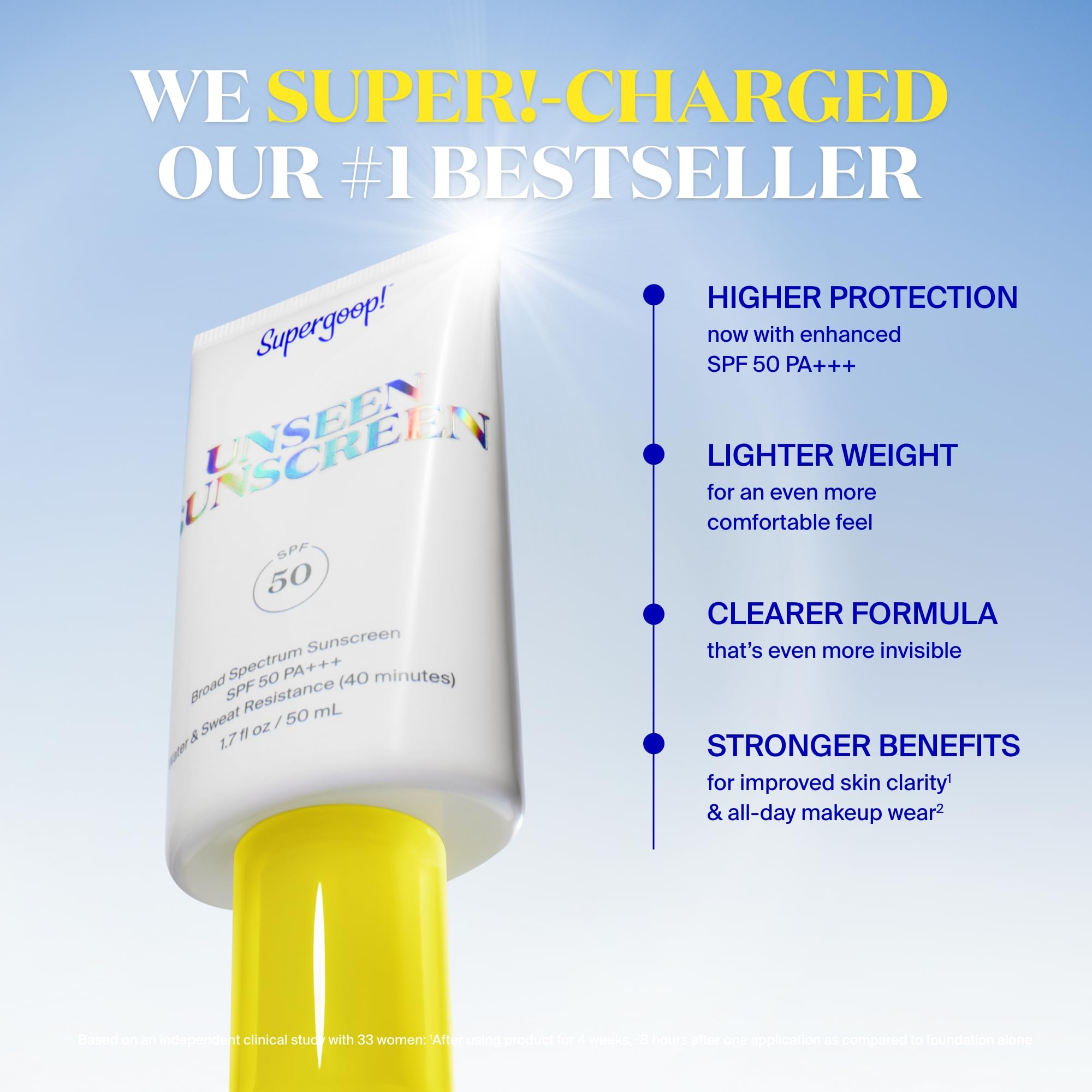 Supergoop Unseen Sunscreen: aceite Meadowfoam hidrata durante el día