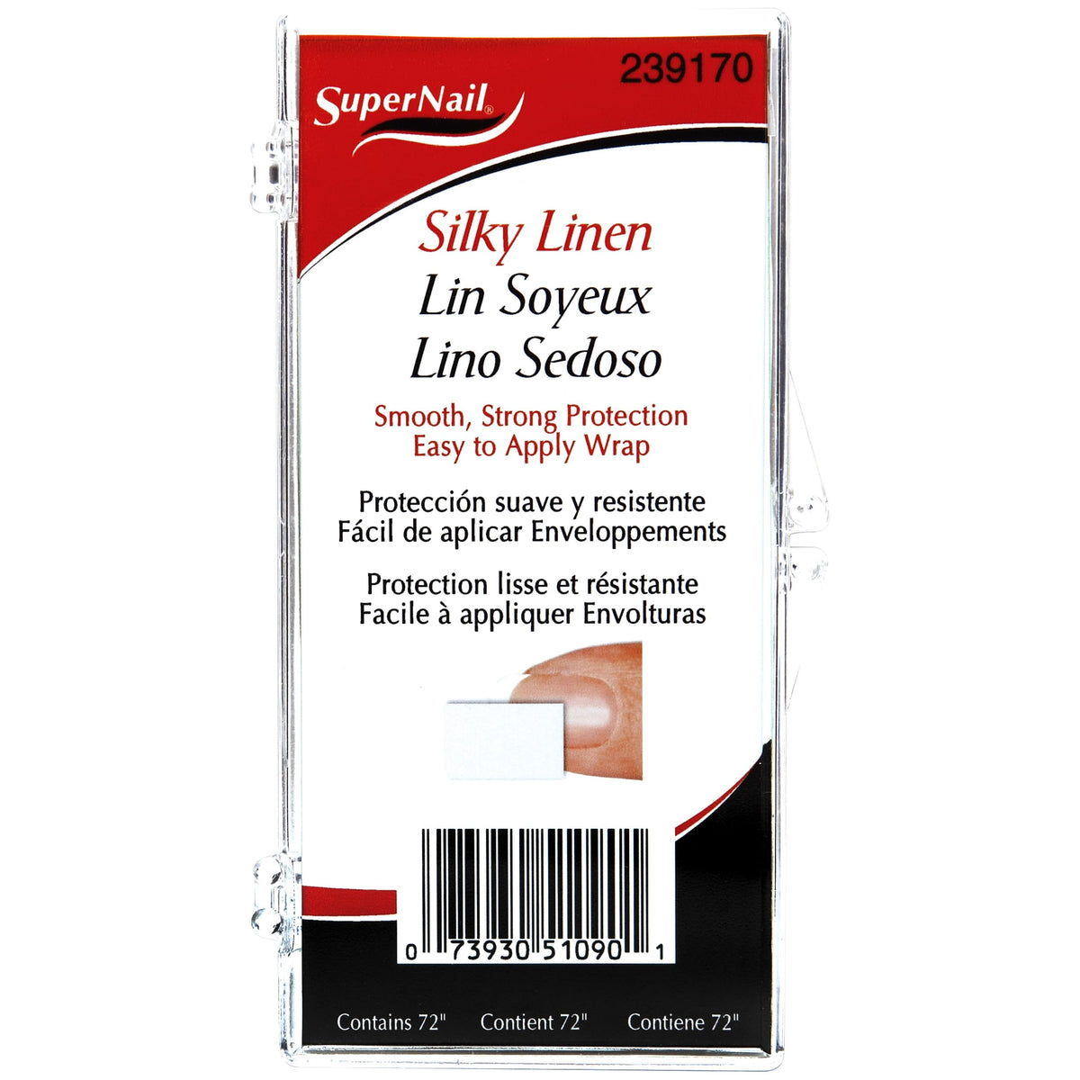 SuperNail envoltura de lino sedoso de 72 pulgadas para protección suave de las uñas.