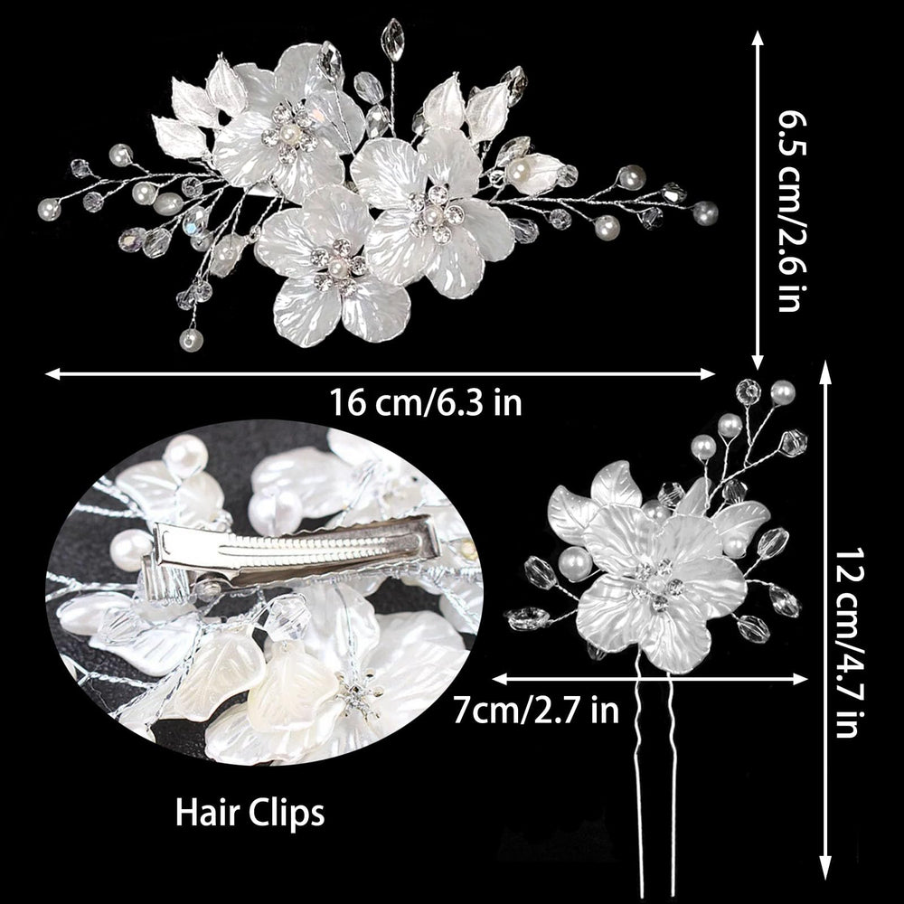 Supgoodom pinza cabello boda con cristal, segura y brillante para peinados.