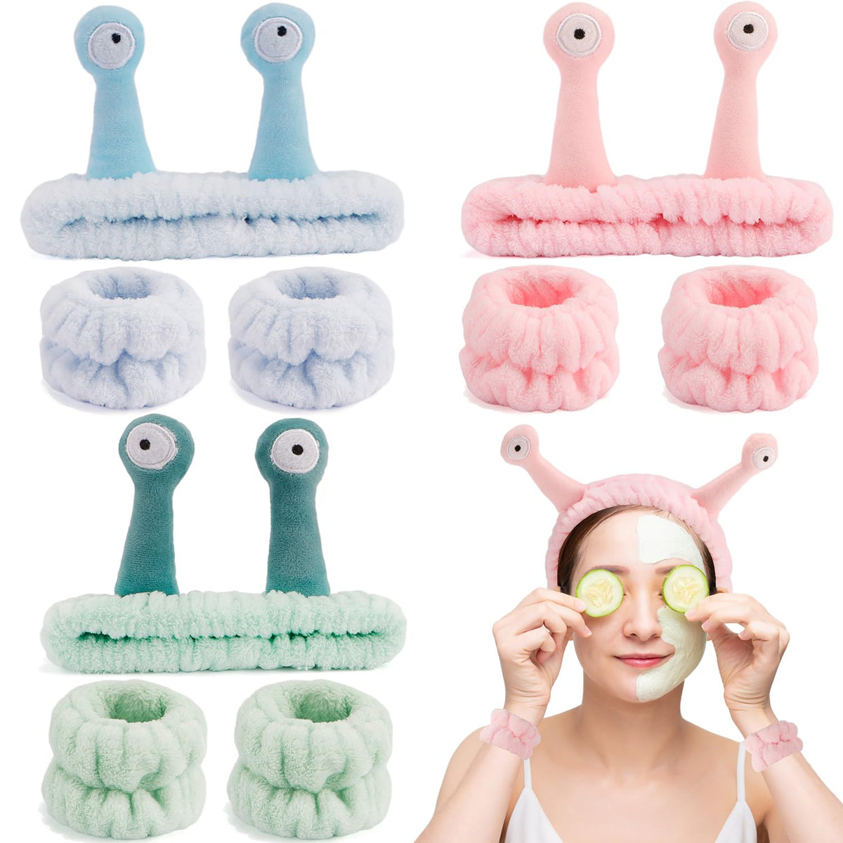 SuPoo bandas cabello spa rosa alien para mantener el cabello fuera de la cara