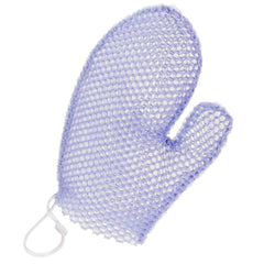 Guante Supracor para baño exfoliante morado, ideal para exfoliar el cuerpo.
