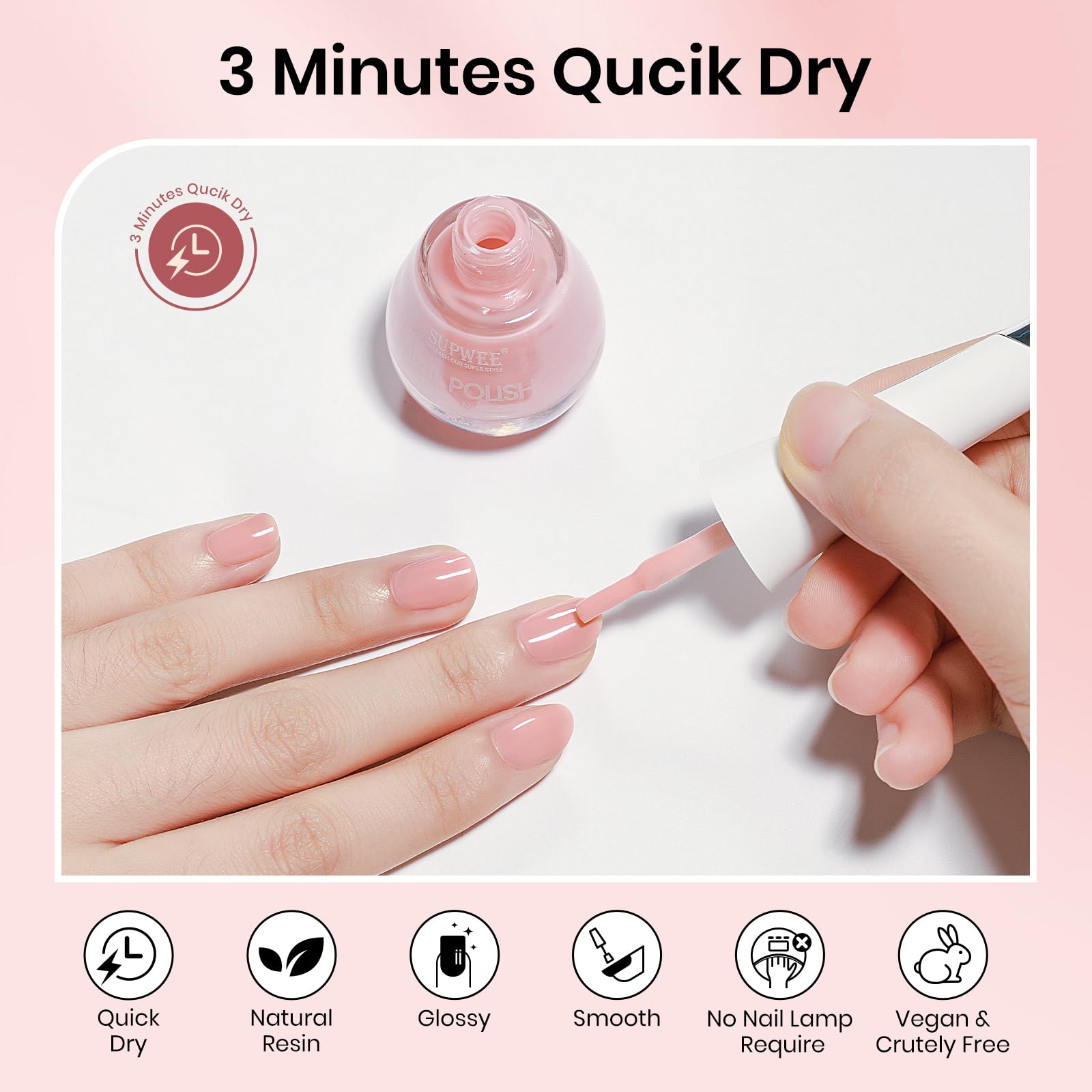 Relleno de imperfecciones con SUPWEE para uñas lisas