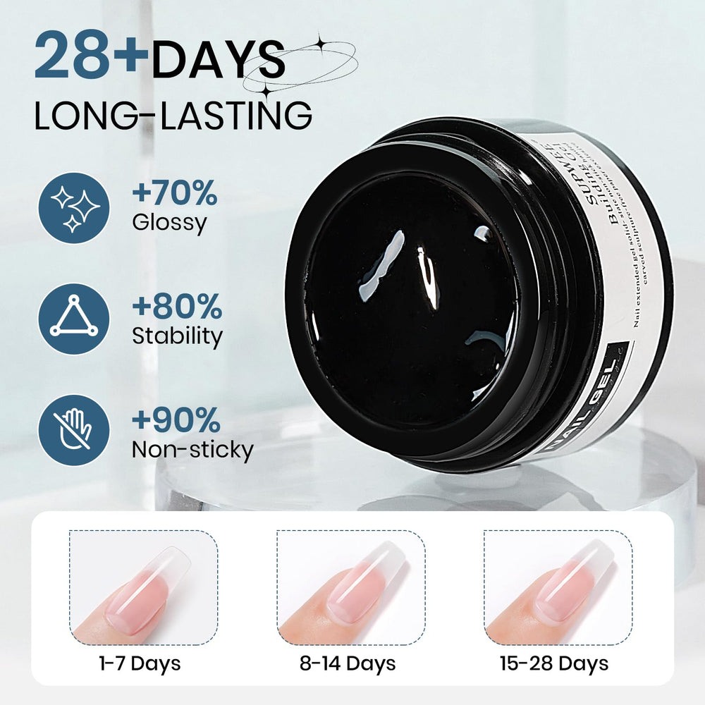 Supwee gel duro, fórmula sólida sin goteos, aplicación más limpia.