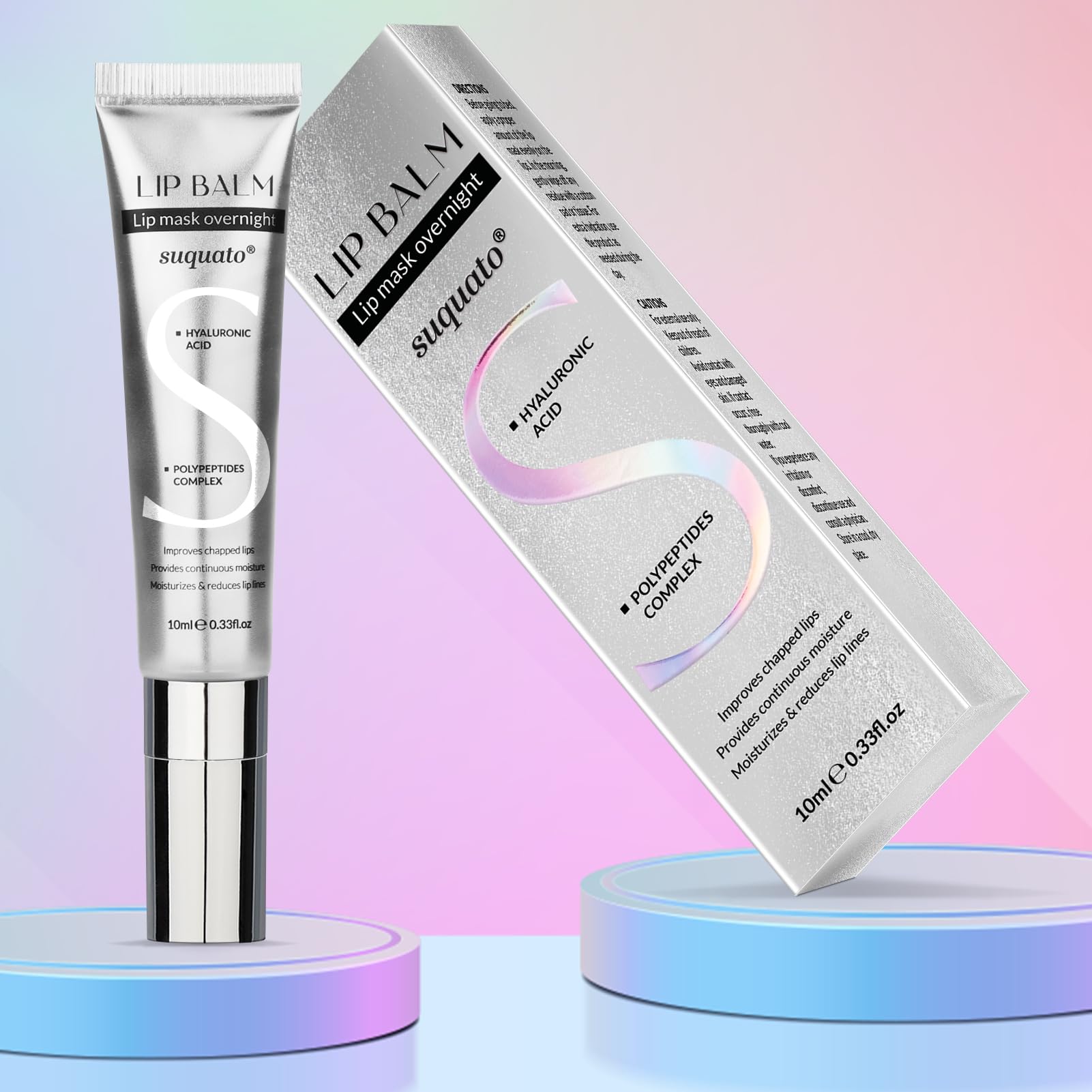 Suquato tratamiento labial mascarilla-balsamo: uso nocturno y diurno.