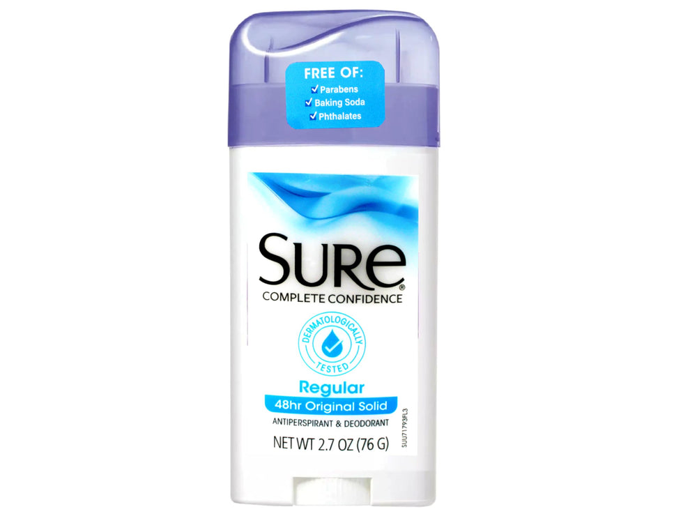 Sure Original desodorante sólido, barra ancha para cobertura rápida