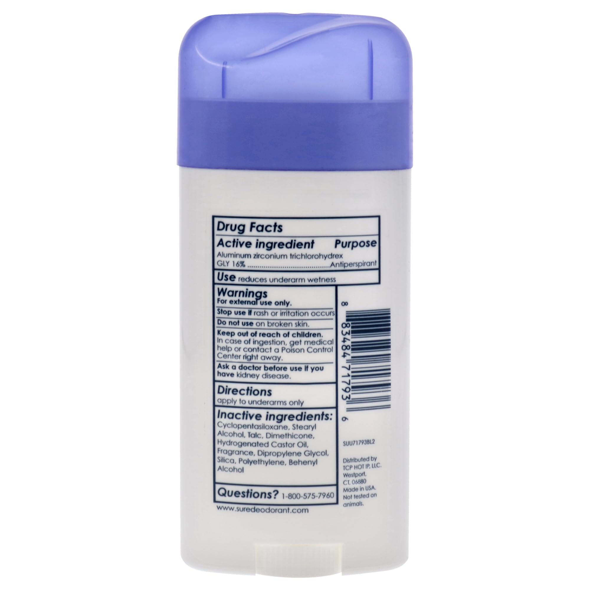 Sure Reg Solid Original Regular aplicación suave para protección antitranspirante continua.