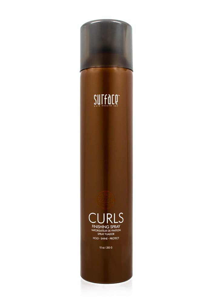SURFACE Hair CURLS fijador en botella de 10 oz para rizos definidos y duraderos.