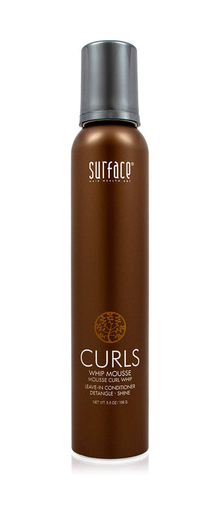 Surface Hair Curls Whip Leave In Conditioner, envase ecoamigable para rizos definidos