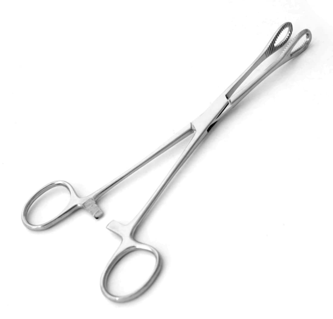 Pinzas SURGICAL ONLINE para piercing, recta serrada 7 pulgadas, control preciso.