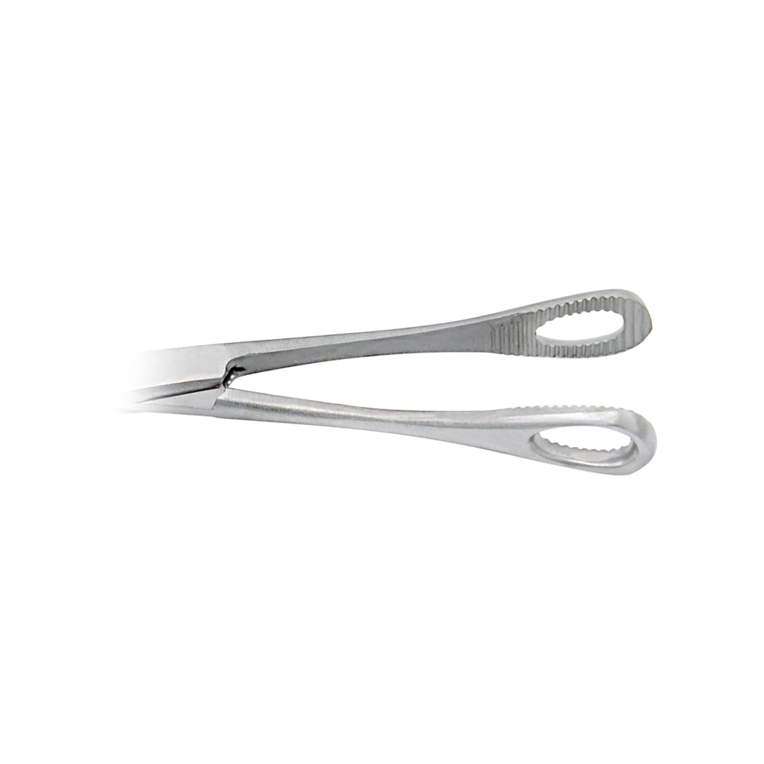 Pinzas SURGICAL ONLINE para piercing, curva lisa 9.5 pulgadas, manejo cómodo.