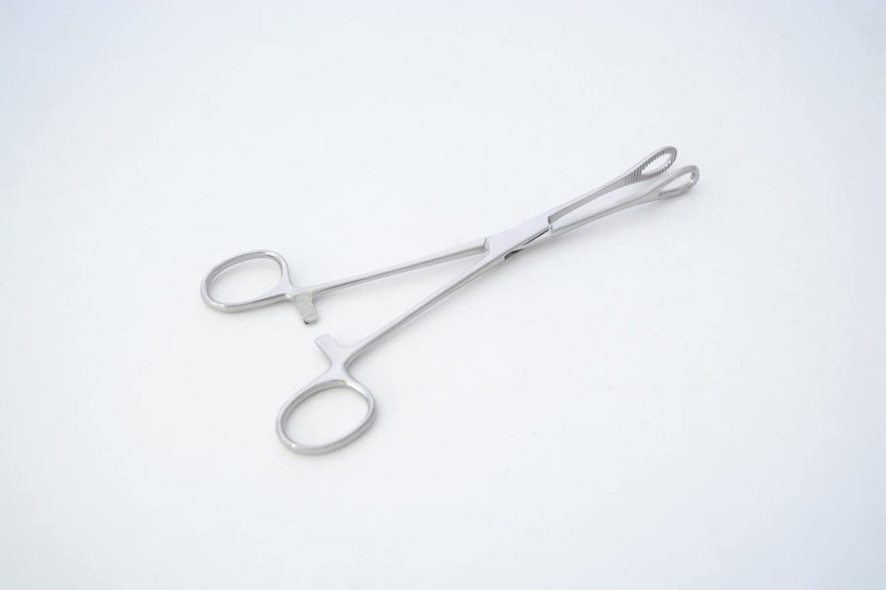 Pinzas SURGICAL ONLINE para piercing, recta lisa 9.5 pulgadas, acabado confiable.