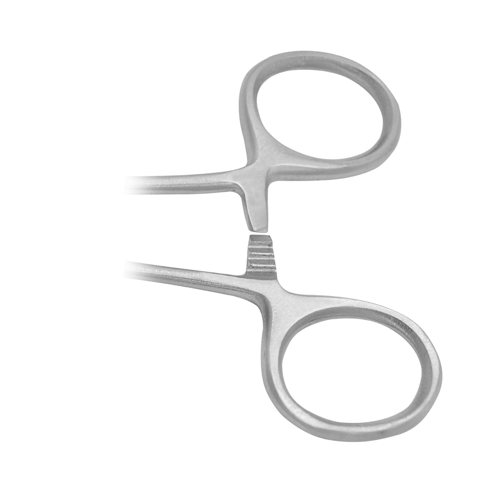 Pinzas SURGICAL ONLINE para piercing, recta serrada 9.5 pulgadas, precisión profesional.
