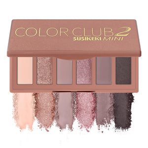 SUSIKEKI Paleta de ojos con espejo para tonos rosados neutros duraderos.