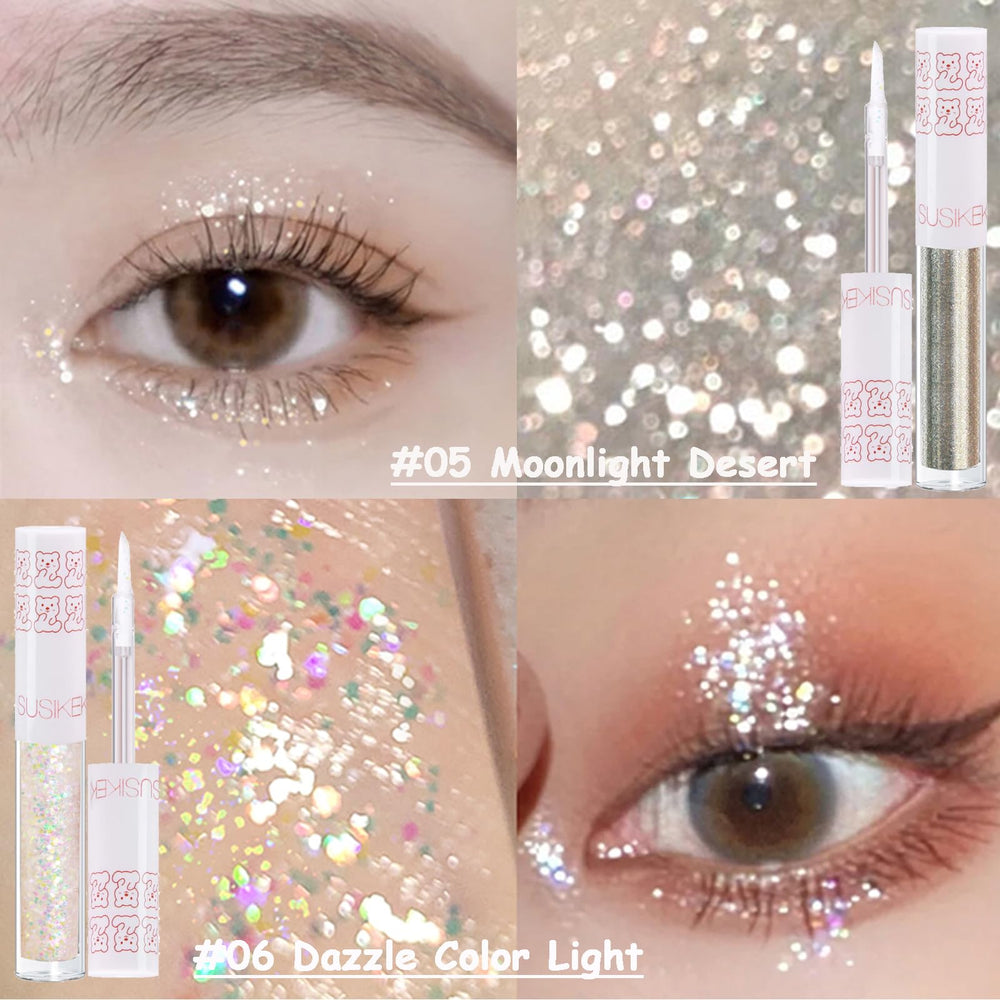 SUSIKEKI sombra líquida brillante color deslumbrante para combinar con outfits.