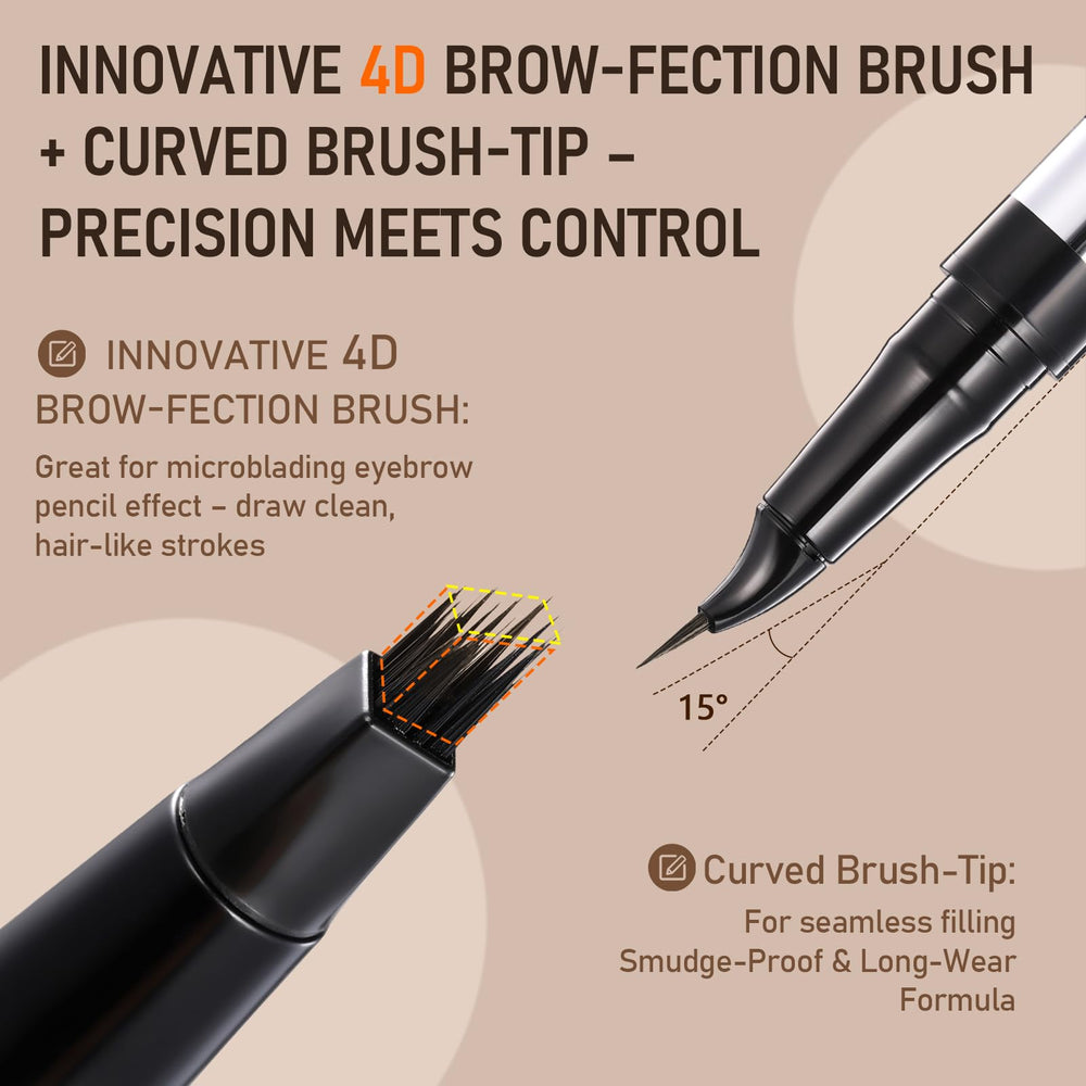 SUSIKEKI Cepillo 4D Brow-Fection para trazos realistas y relleno suave.