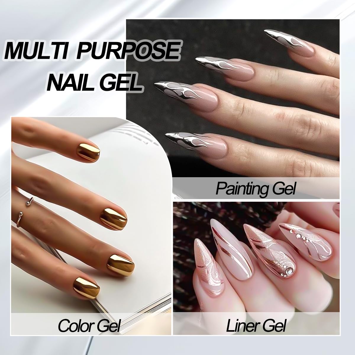 Conjunto de tres geles de 5 ml SUTOZMIWE para arte de uñas profesional