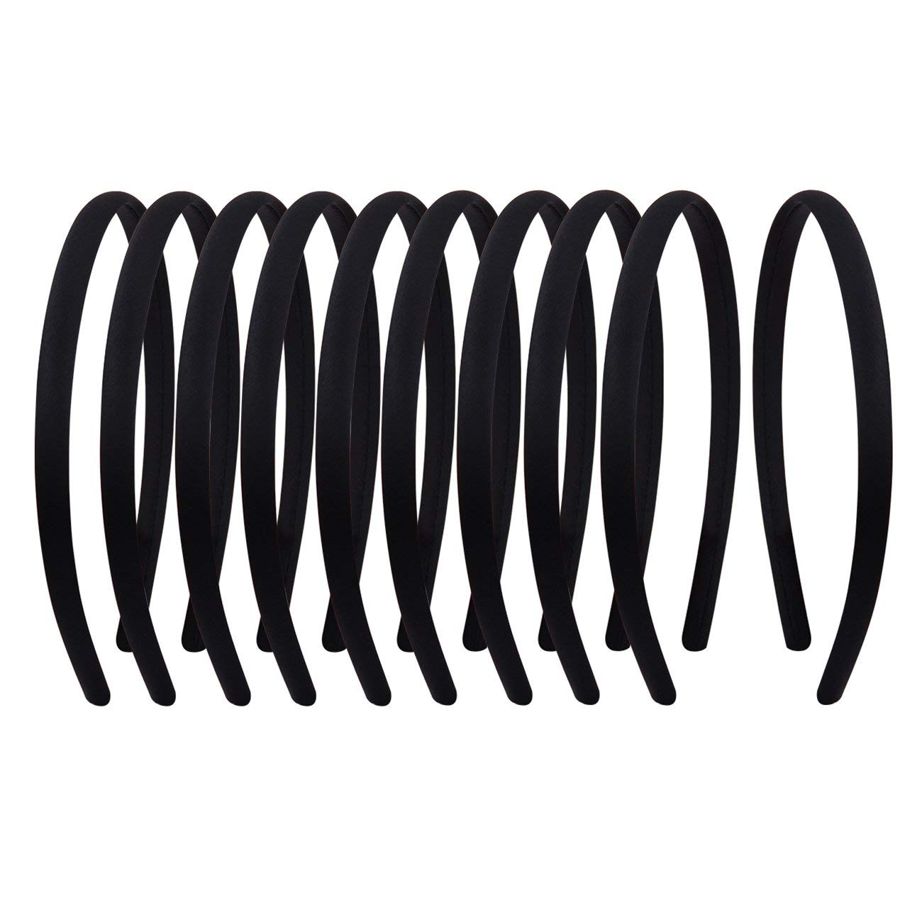 Suyegirl Bandas satinadas de 1 cm: suaves, cómodas y antideslizantes para cualquier peinado.